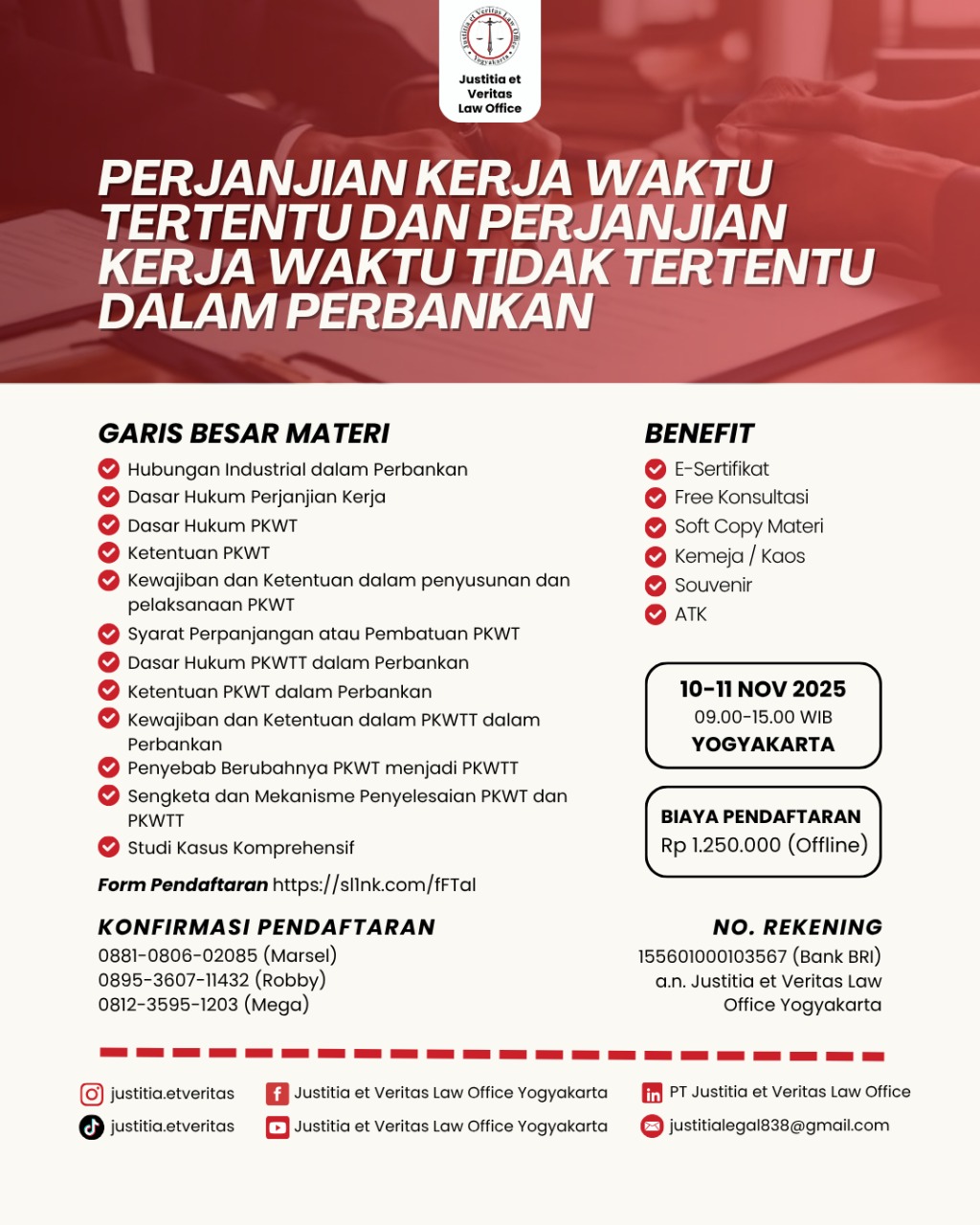 PELATIHAN PERANJIAN KERJA WAKTU TERTENTU DAN PERJANJIAN WAKTU TIDAK TERTENTU DALAM PERBANKAN