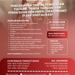 PELATIHAN PENCEGAHAN TINDAK PEMALSUAN TULISAN, TANDA TANGAN DAN PEMALSUAN DOKUMEN (GRAFONOMI) DI ERA DIGITALISASI