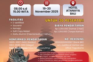 PELATIHAN STATEGI KOMPREHENSIF PENYELESAIAN SENGKETA DAN KEPATUHAN HUKUM PERBANKAN DI INDONESIA