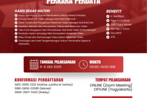 PELATIHAN KEKUATAN HUKUM PENGGUUNAAN ALAT BUKTI REKAMAN VIDEO DALAM PERKARA PERDATA 2025