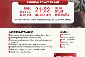 PELATIHAN KEPATUHAN HUKUM DAN REGULASI BISNIS PROFESIONAL 2025