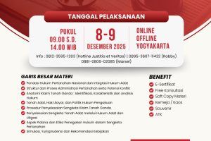 PELATIHAN PENYELESAIAN HUKUM ATAS KLAIM TANAH GANDA DAN TANAH ADAT 2025